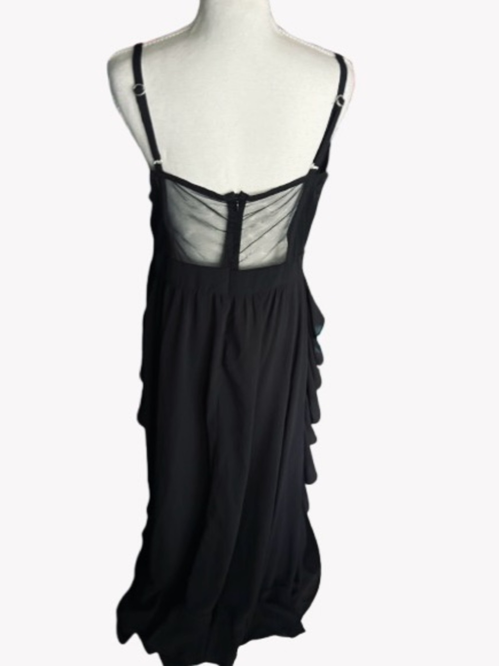 Incredible!!! Sheer Corset PatBo Gown Dress Formal Corset Illusion Floral Large - Picture 10 of 16